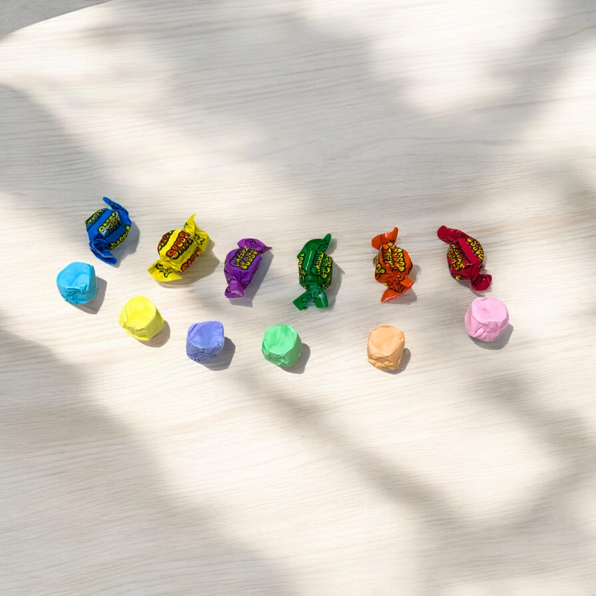 Assortit individually wrapped pieces piled ready for sharing and convenient portioning