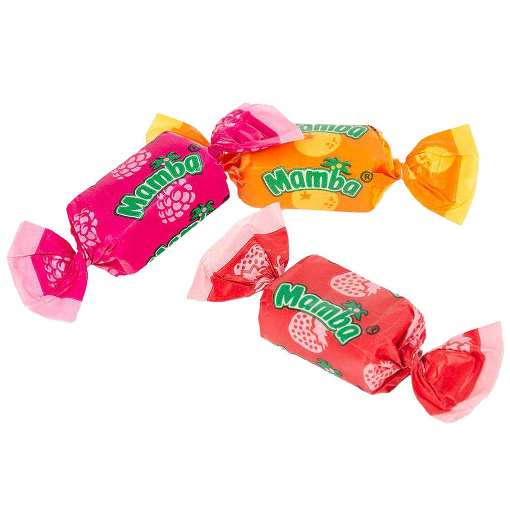 Assortit Mamba individually wrapped pieces demonstrating hygiene and easy sharing