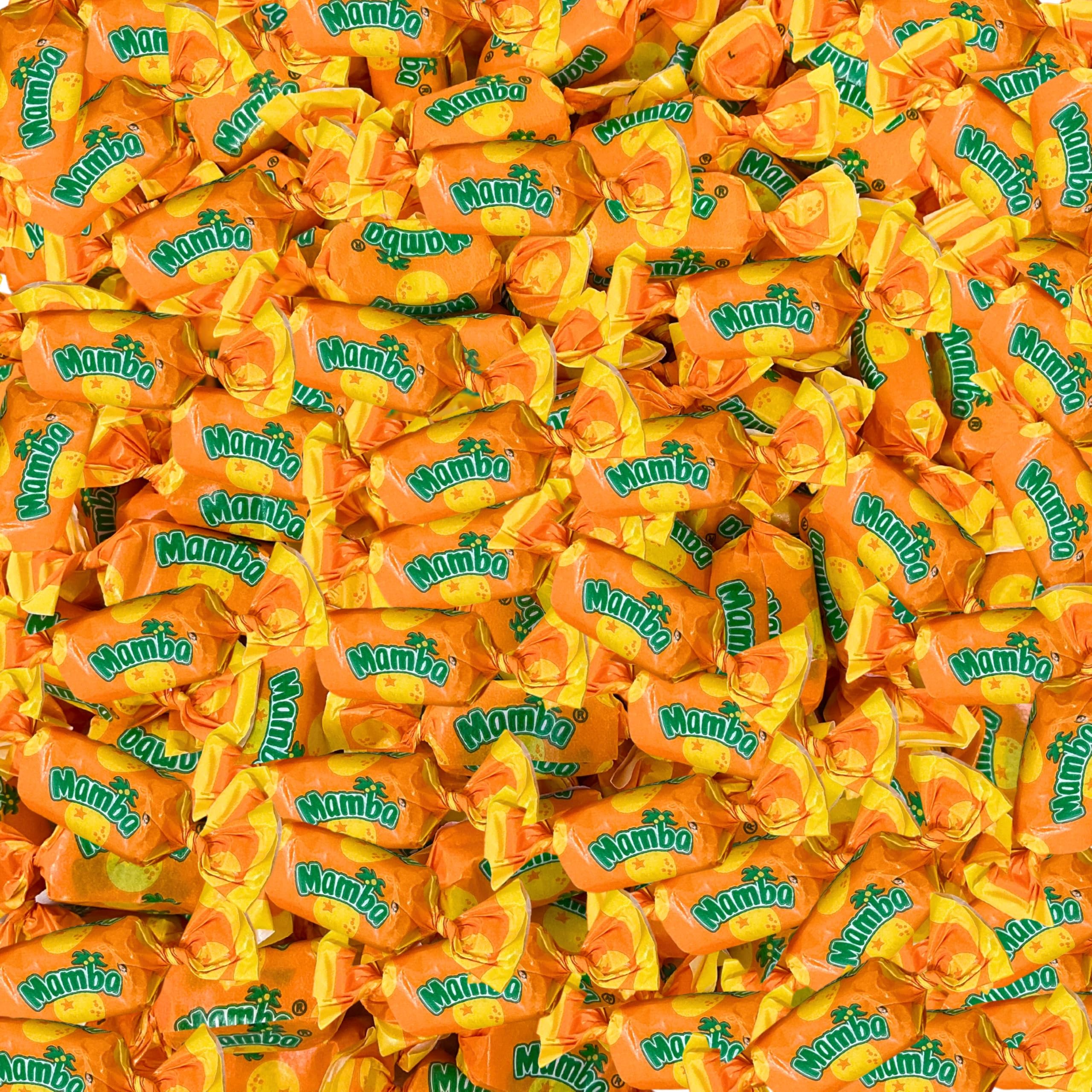 Assortit Mamba front packaging showing 1 lb bag and bright orange appeal