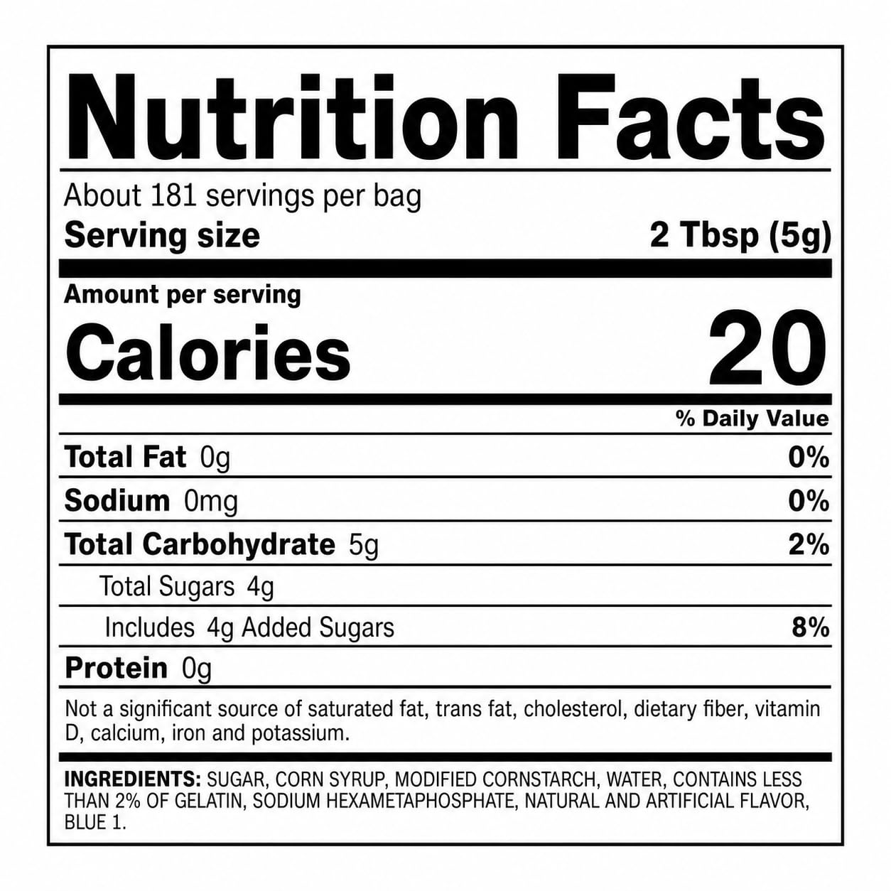 Assortit nutrition label and ingredients view for clear product information