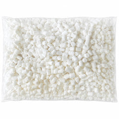 Assortit close-up texture of mini marshmallows highlighting soft fluffy texture