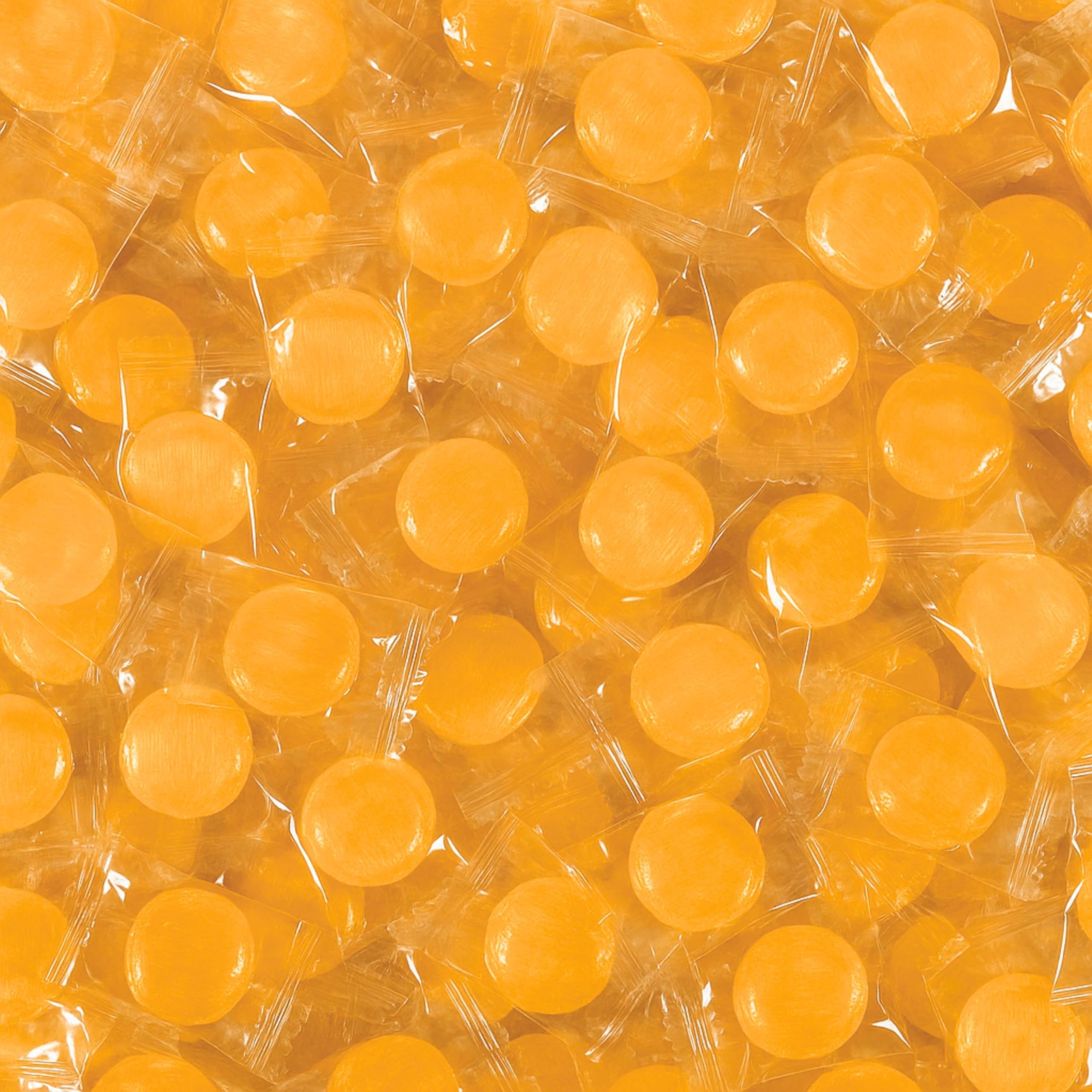 Assortit front packaging showing 1 lb bag and peach buttons for easy gifting
