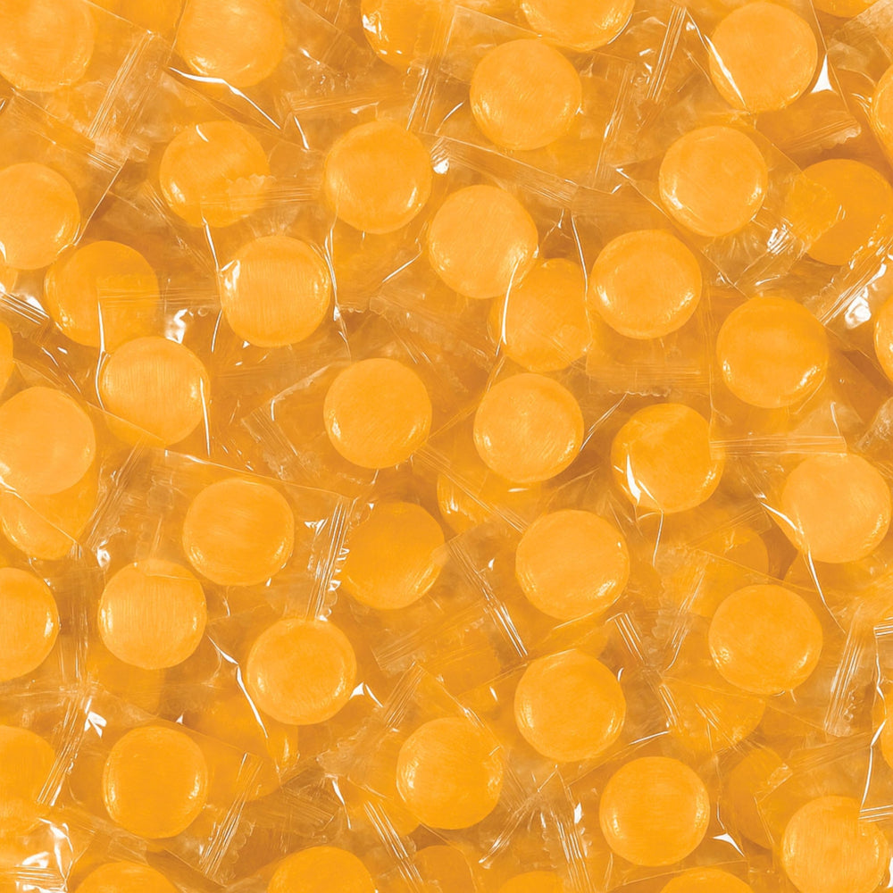 Assortit front packaging showing 1 lb bag and peach buttons for easy gifting