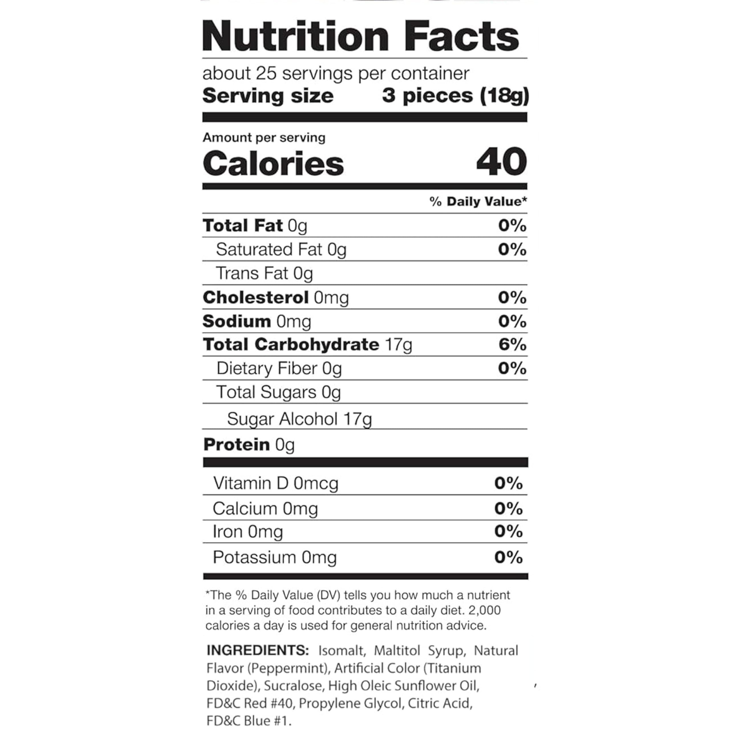 Assortit product label and nutrition facts view to check sweeteners