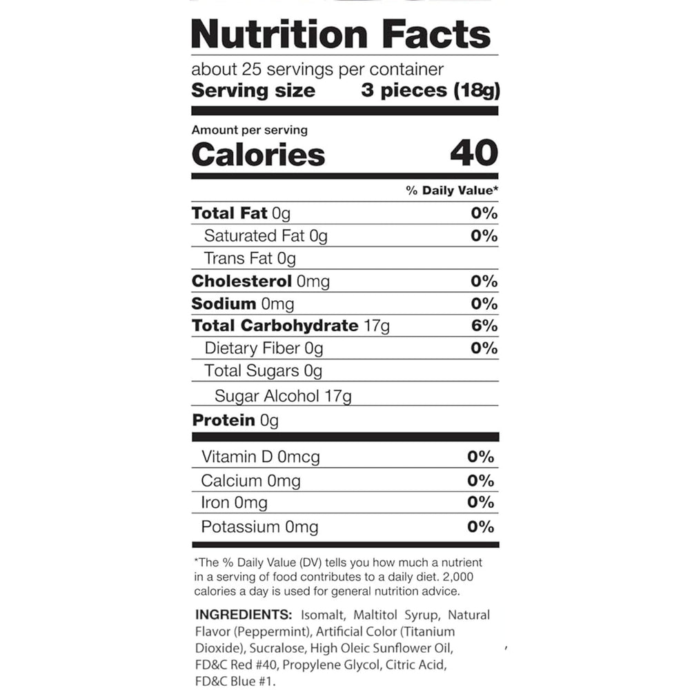 Assortit product label and nutrition facts view to check sweeteners