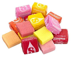 Assortit clear window on the bag revealing colorful Starburst chews for easy selection