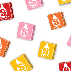 Assortit Starburst unwrapped chewy piece texture visible, showcases soft chew appeal
