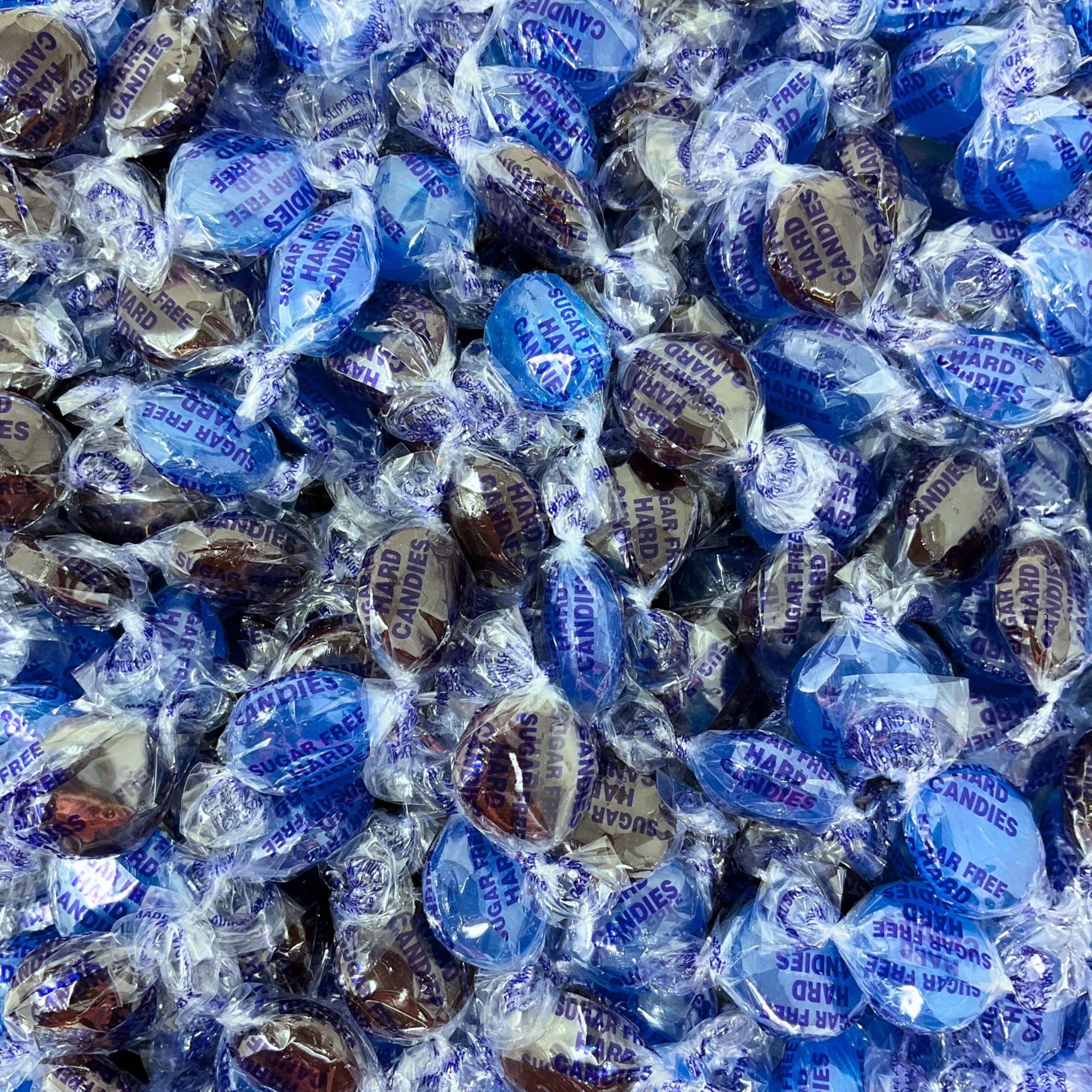 Assortit candy close-up texture highlighting smooth hard surface and concentrated flavor