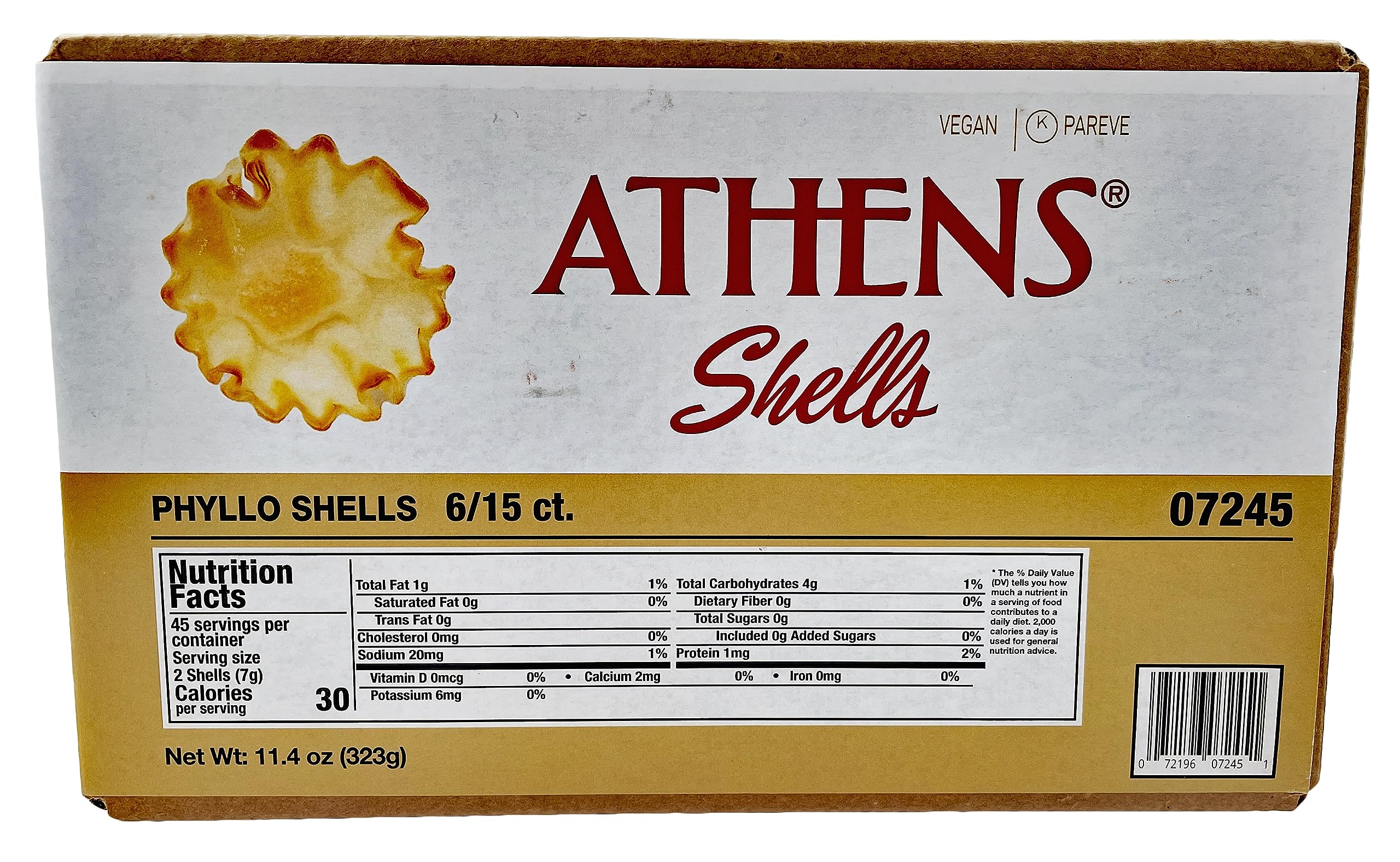 Athens Foods mini shell topped with guacamole for savory serving