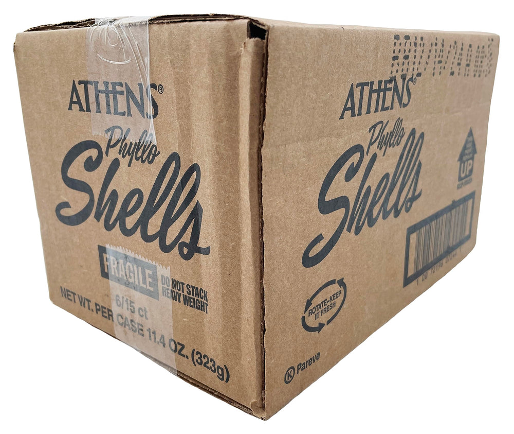Athens Foods shell next to a coin showing compact single-bite size