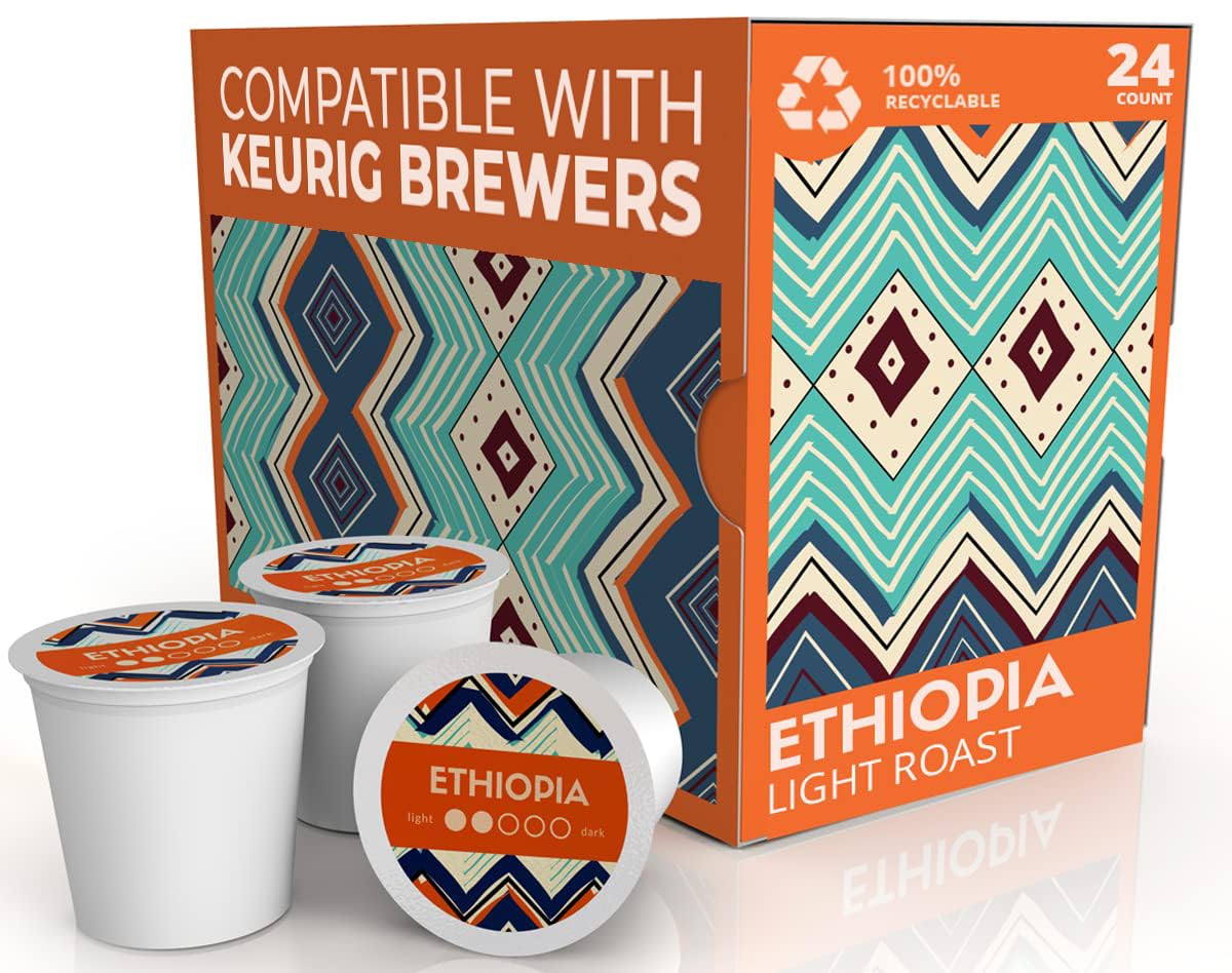 Atlas Coffee Club front packaging showing Ethiopia pods and convenient box