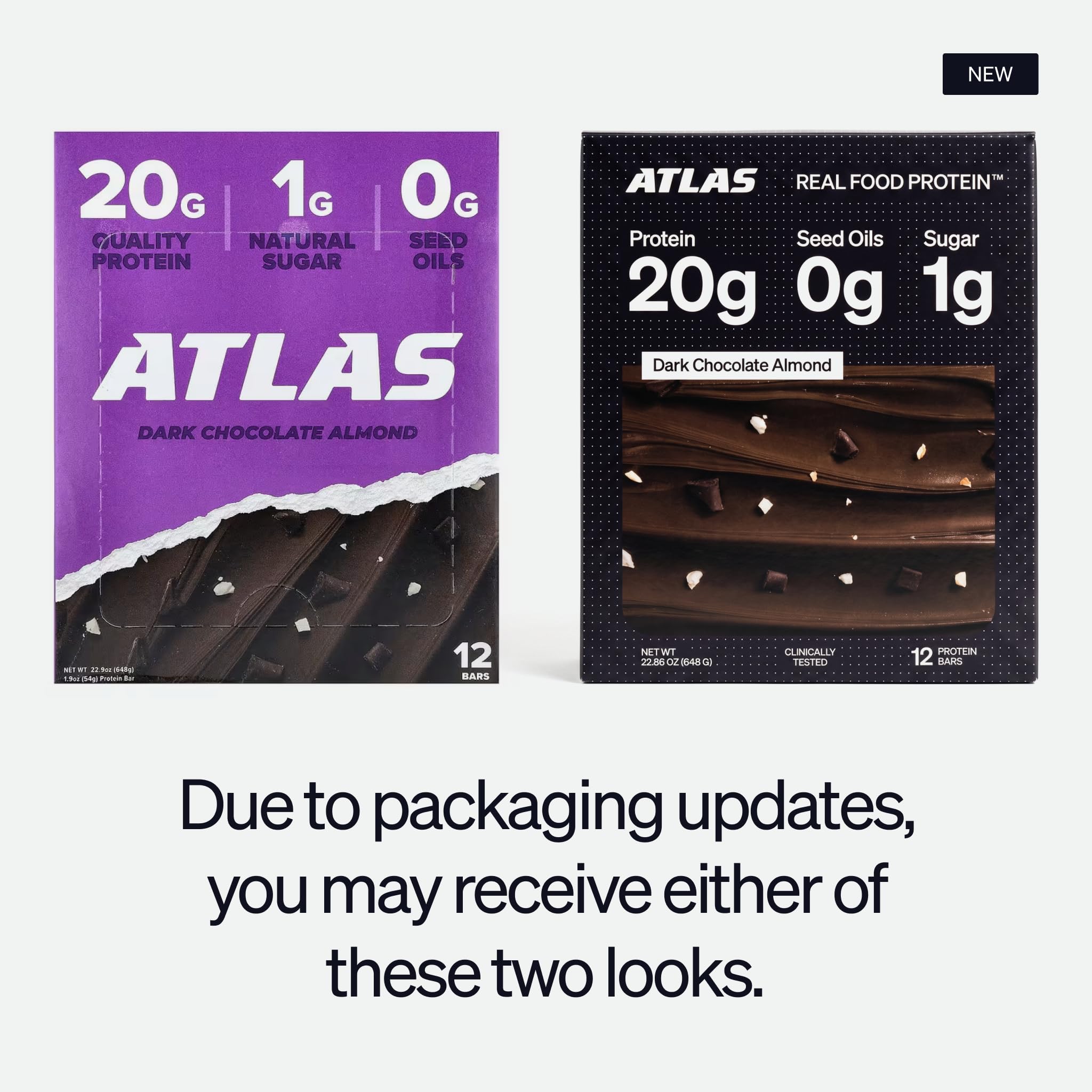 Atlas Protein Bar on a work desk beside a water bottle showing convenient everyday use
