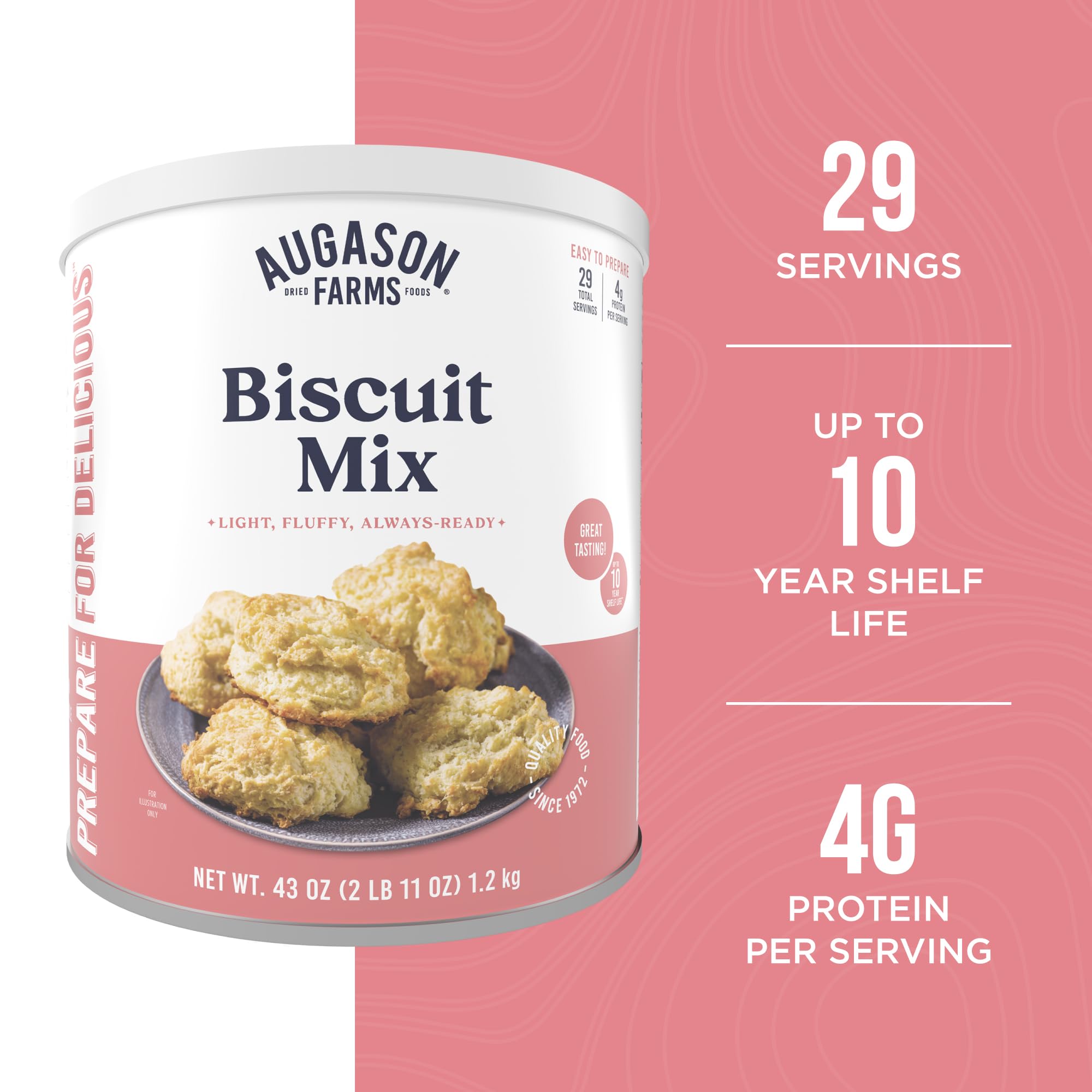 Augason Farms open can with dry mix ready to measure and use