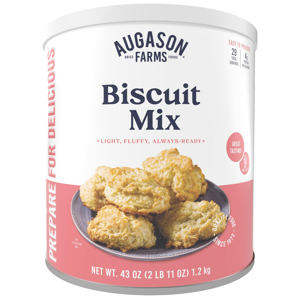 Augason Farms front label showing can and product benefits
