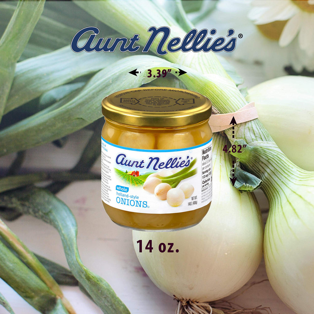 Aunt Nellie's label detail showing ingredients and kosher mark for informed shoppers