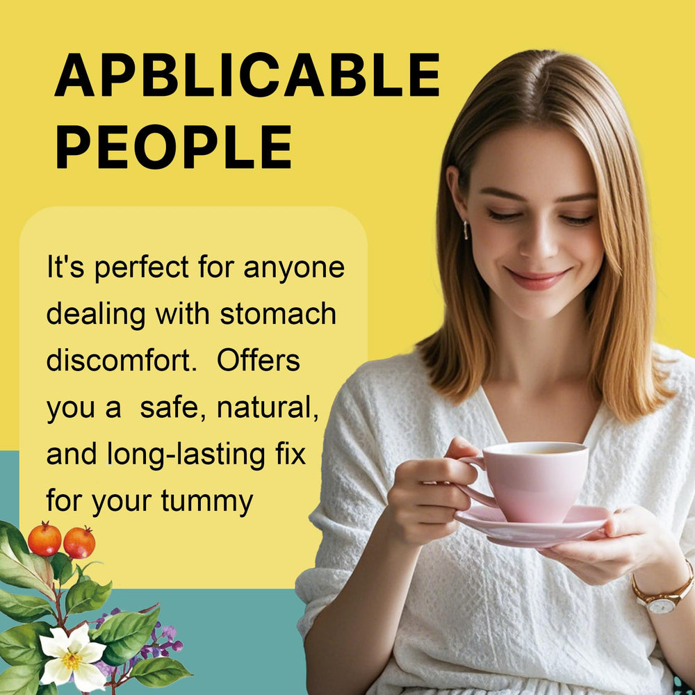 Auranic tea bag close-up highlighting natural blend and easy use