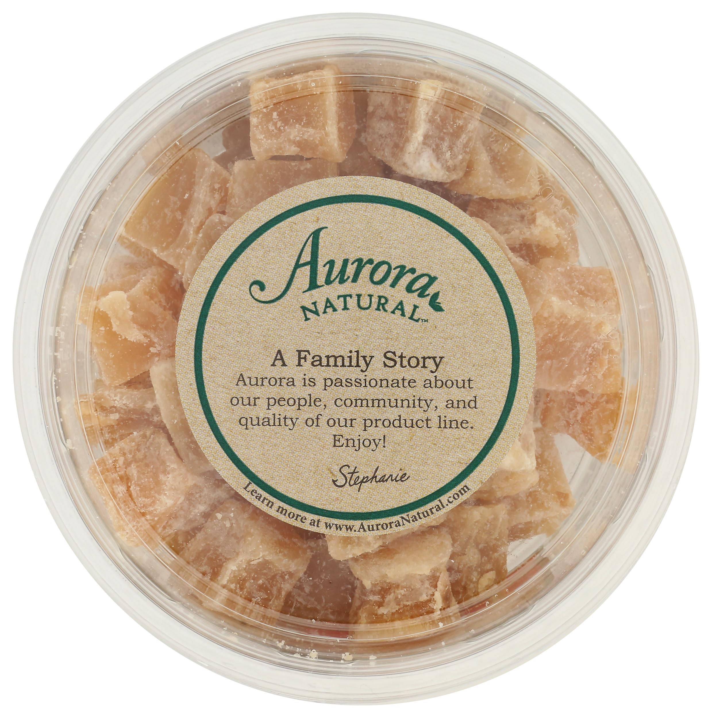 AURORA chopped ginger pieces folded into cookie dough for baking flavor boost