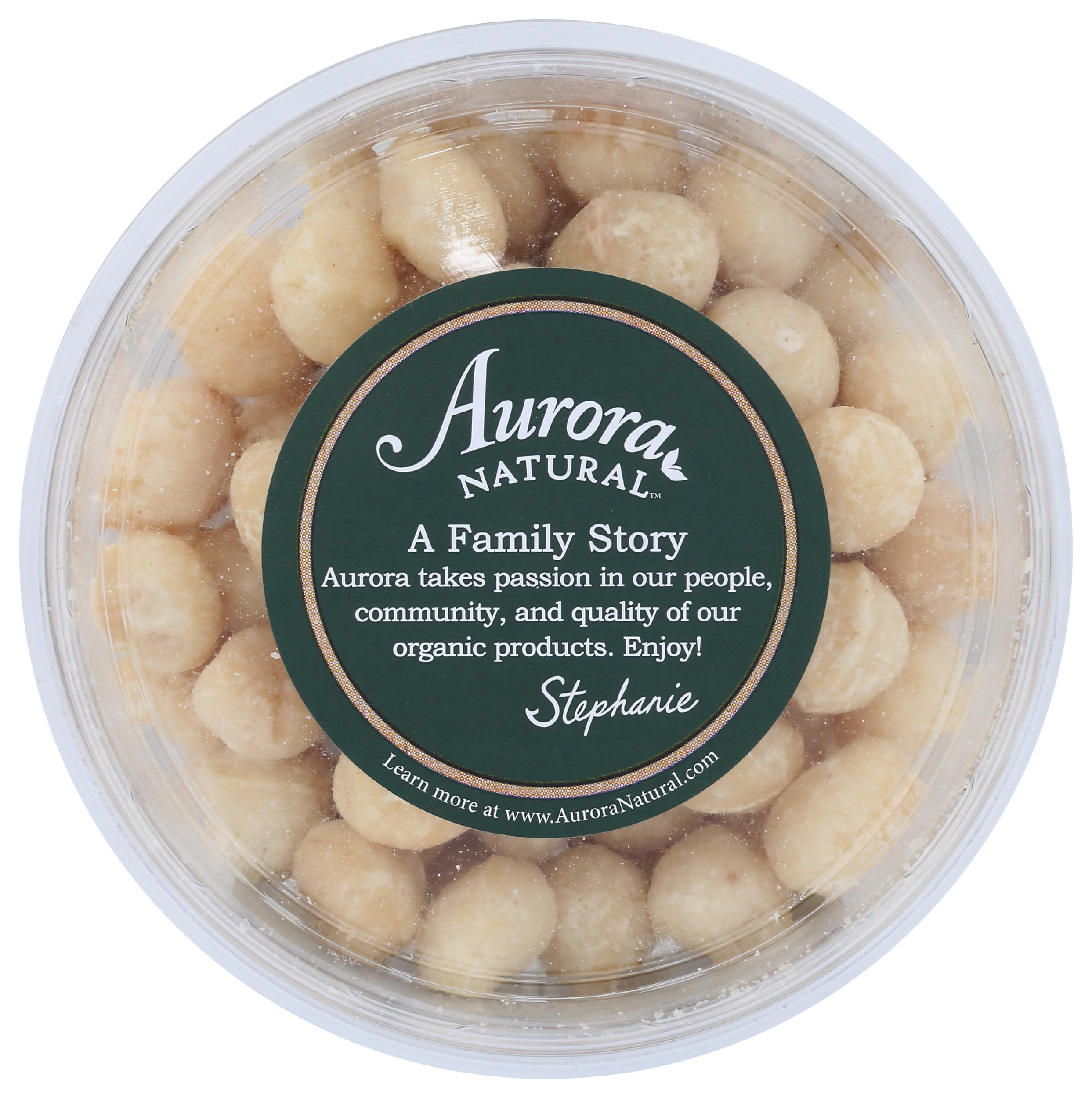 AURORA serving bowl with macadamias ready to eat, illustrating snack convenience