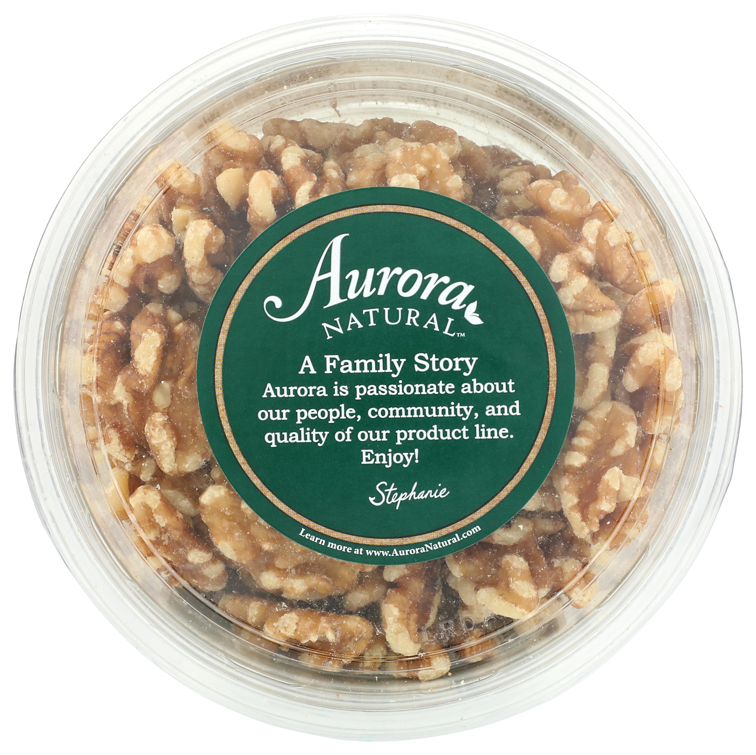 AURORA chopped walnut halves used in baking to add even crunch