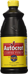 Autocrat bottle front view showing label and pour spout, perfect for easy coffee milk