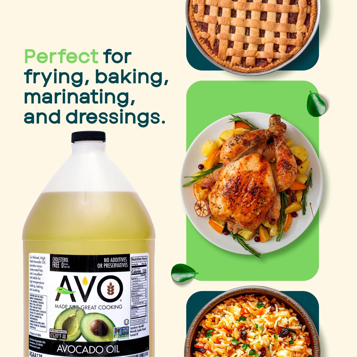 Close-up of AVO label and nutrition facts for clear ingredient transparency benefit