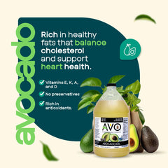 AVO avocado oil in a glass bowl highlighting smooth texture and neutral flavor