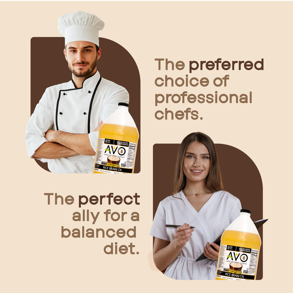 AVO bottle on kitchen counter in recipe setting showing everyday convenience