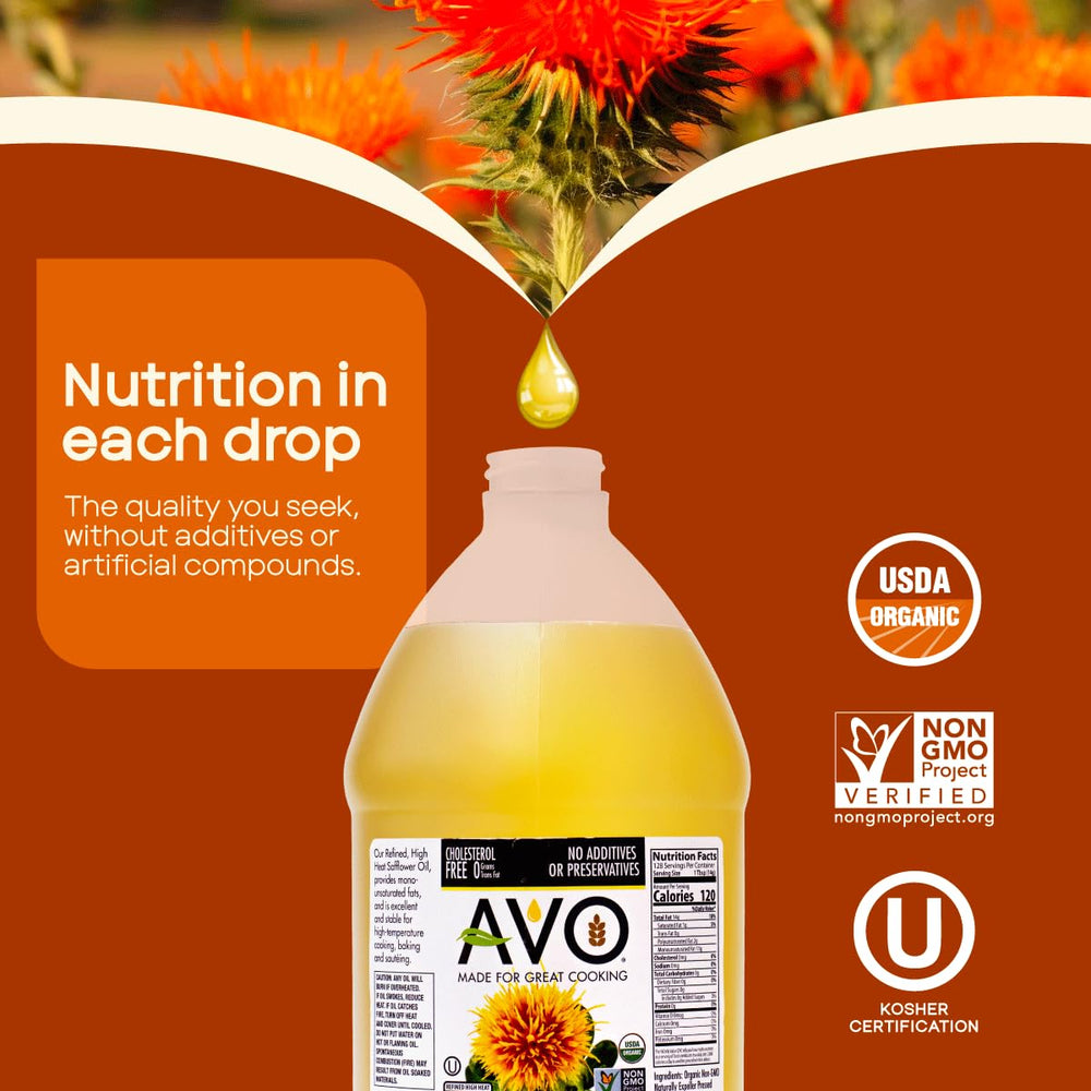 AVO bottle on kitchen counter representing everyday cooking convenience benefit