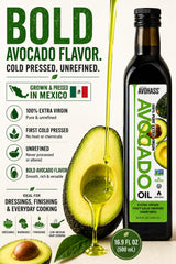 Avohass pouring oil close-up, demonstrates smooth pour and use