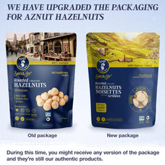 AZNUT two resealable 2.5 lb bags displayed for convenient bulk storage