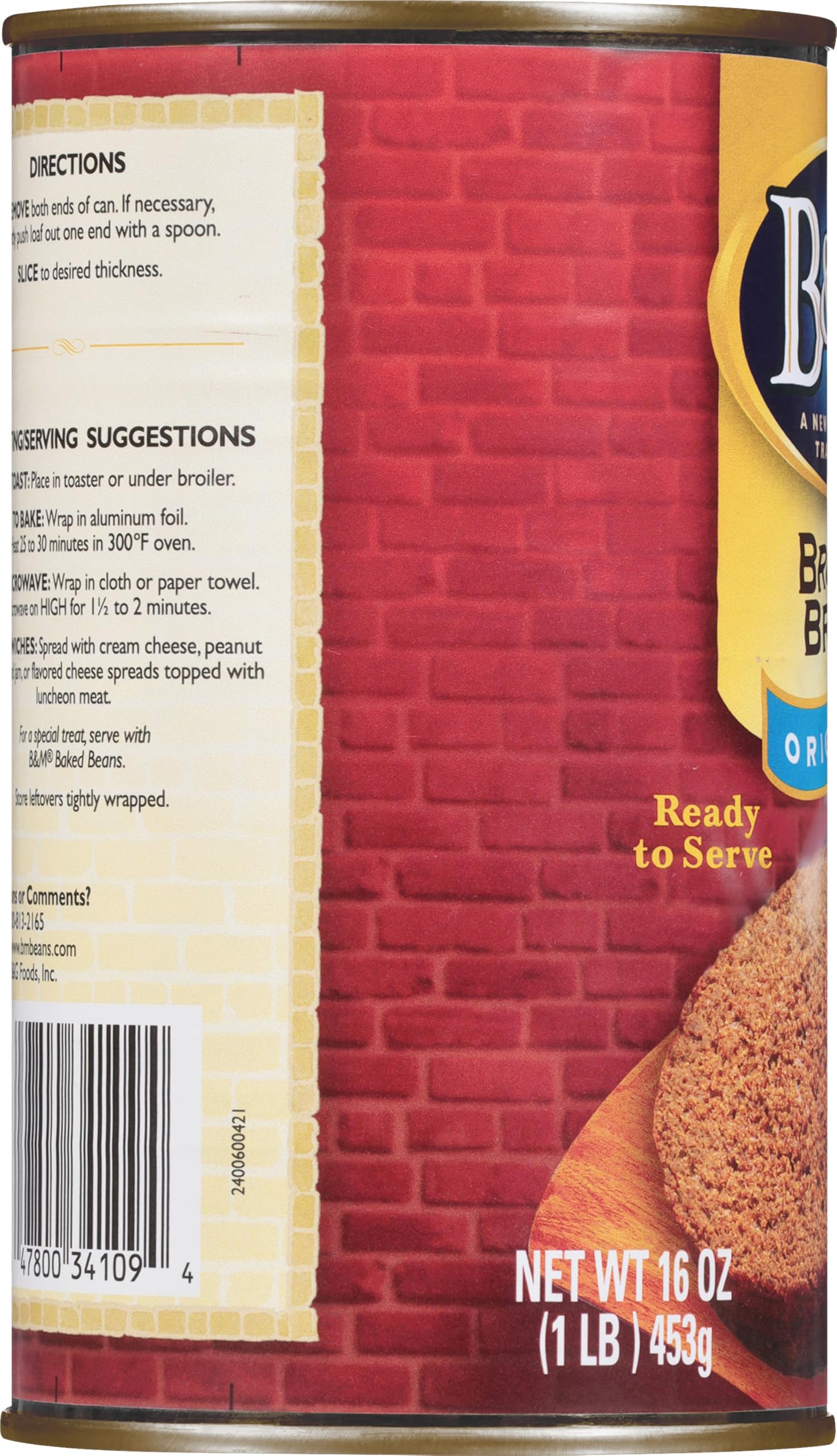 B&M loaf topped with cream cheese illustrating quick serving option