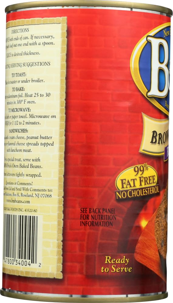 B&M opened can with sliced loaf ready to serve
