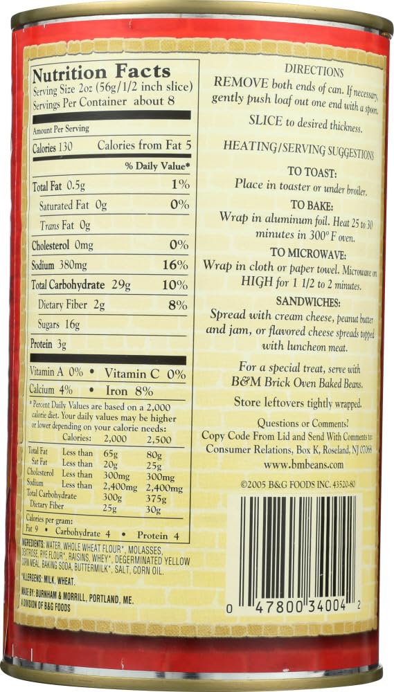 B&M close-up of crumb and raisins highlighting moist texture