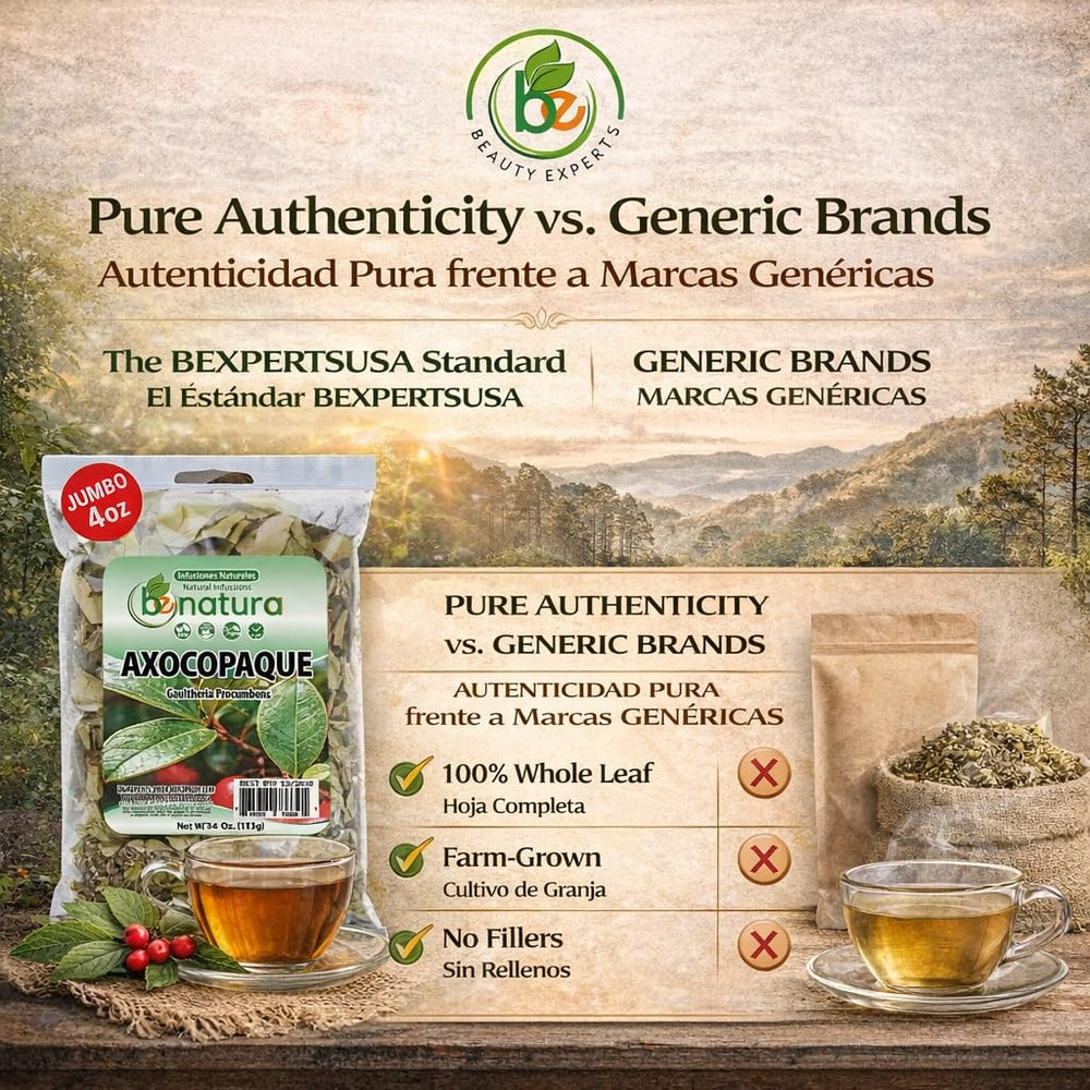 B-Experts brewed cup of Axocopaque tea illustrating warm color and soothing appeal