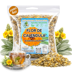 B-Experts front pouch showing calendula petals and clear product view for pantry benefit
