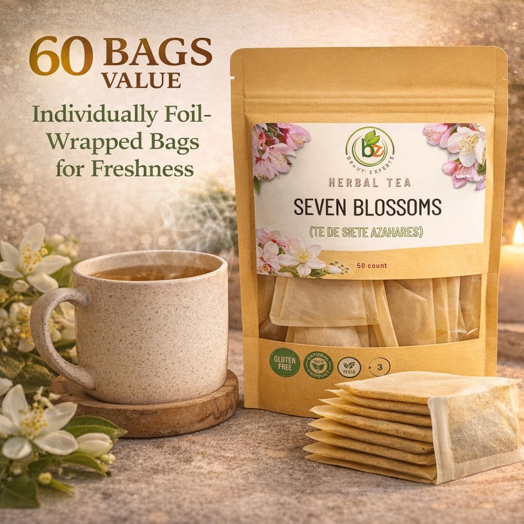 B-Experts close-up of dried seven blossoms blend revealing texture and aroma