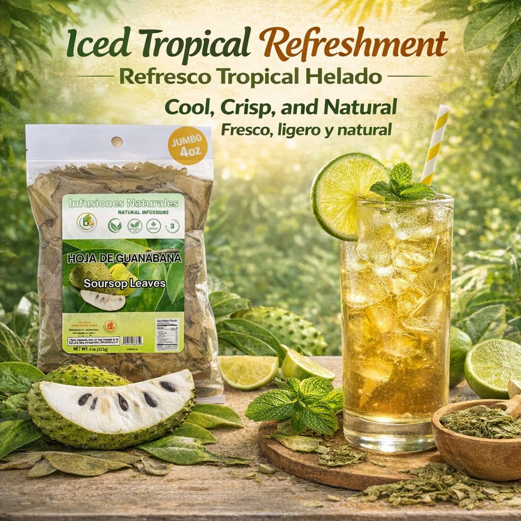 B-Experts brewed soursop tea in cup demonstrating smooth caffeine-free infusion