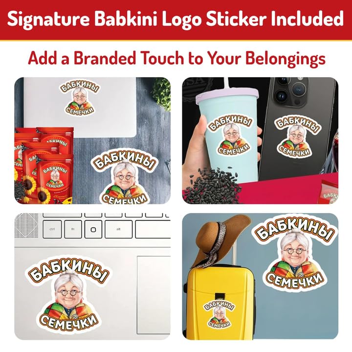 Babkin’s Seeds pack at a picnic with open seeds showing convenient on-the-go snack