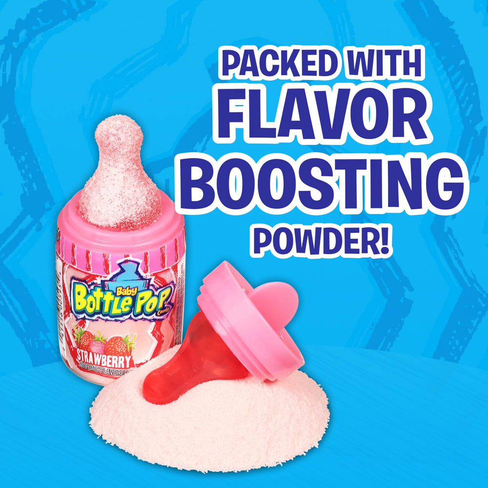 Baby Bottle Pop lollipops in a clear favor bag ready for party favors and hygiene