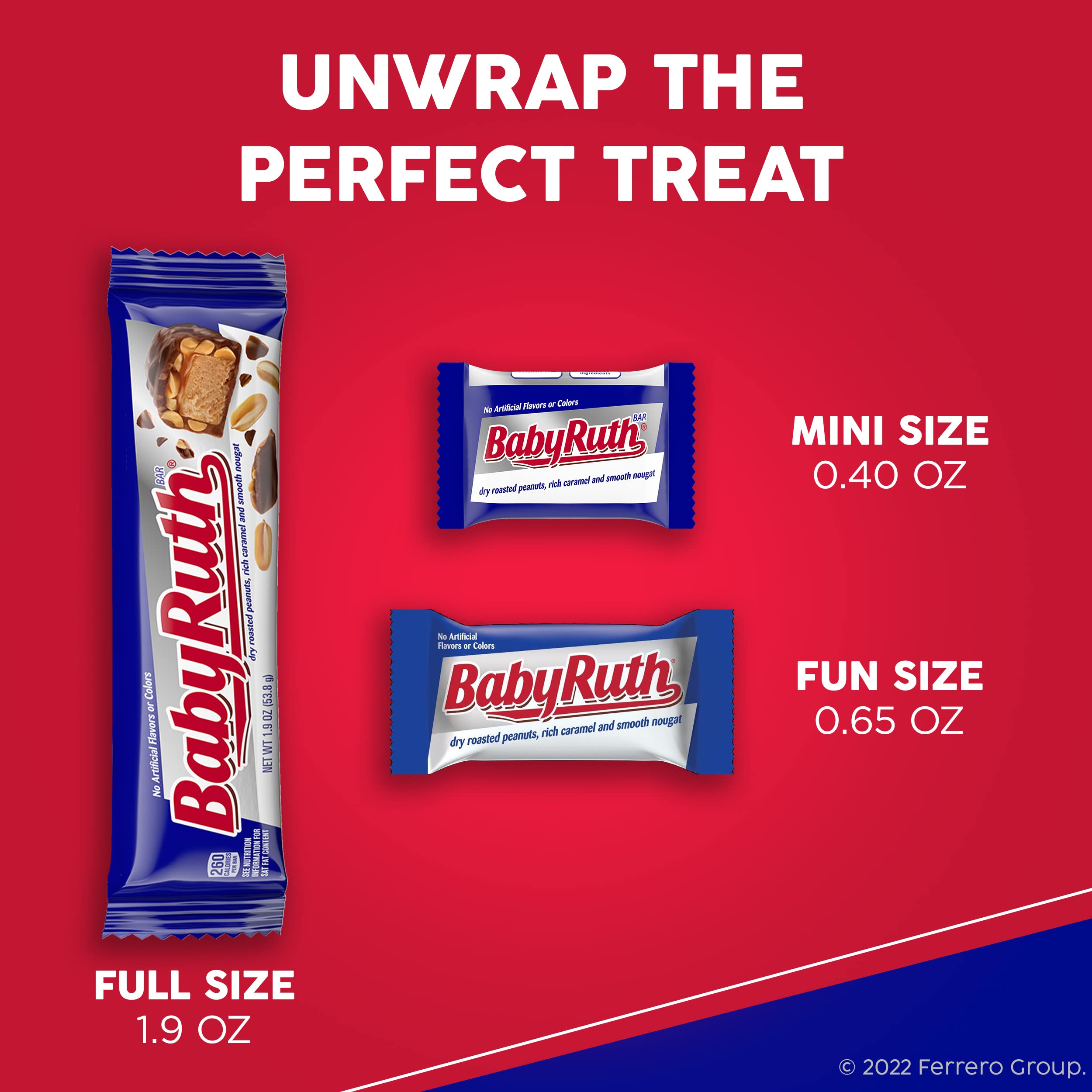 Baby Ruth bars arranged at party platter showing sharing and hosting benefit