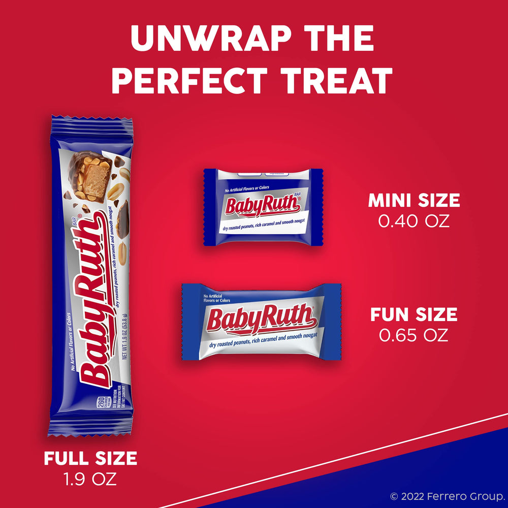 Baby Ruth bars arranged at party platter showing sharing and hosting benefit