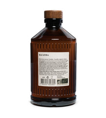 Bacanha label close-up displaying organic certification and ingredient clarity