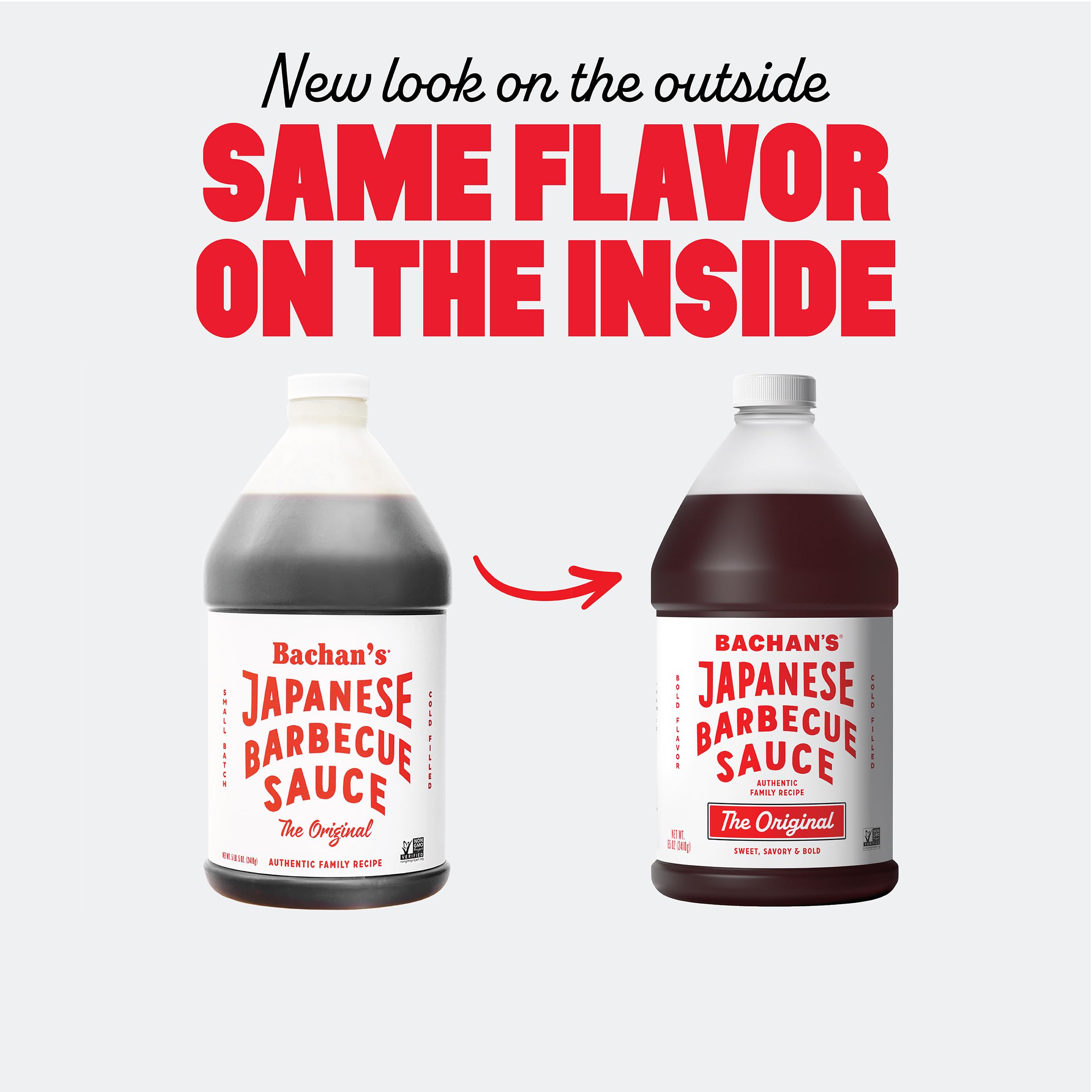Bachan's jug back label with nutrition and ingredients for informed ingredient choices