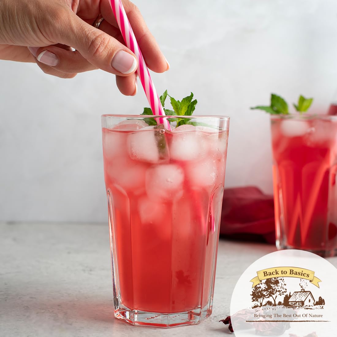 Back to Basics label and resealable zip, pouch preserving freshness and ease of use
