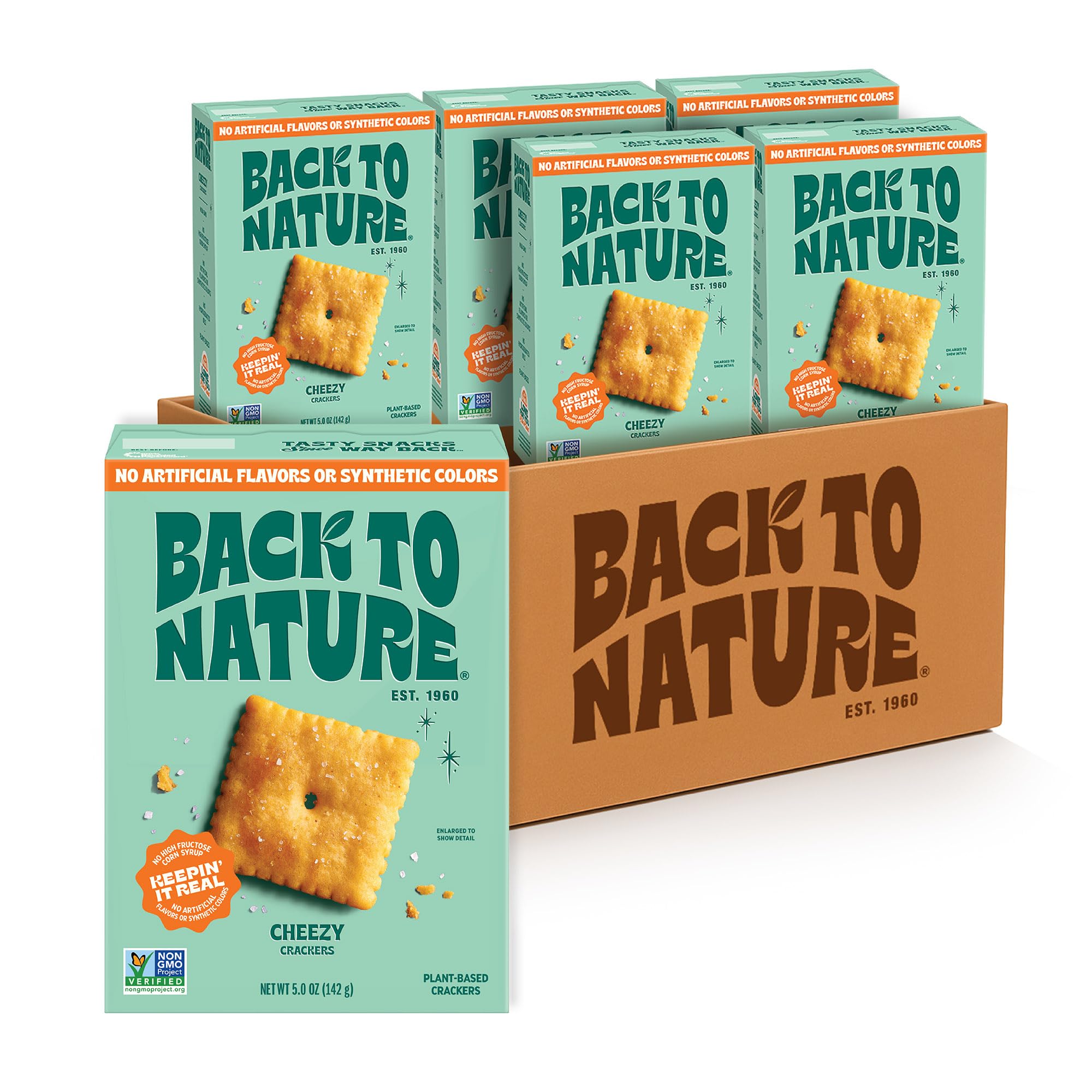Back to Nature front packaging showing six-pack and plant-based benefit