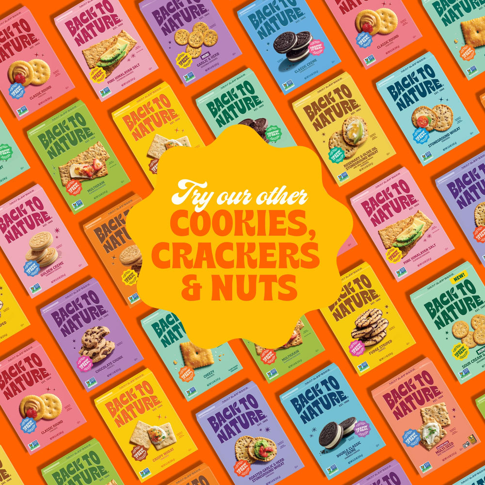 Back to Nature nutrition and ingredients label highlighting simple, plant-based formula