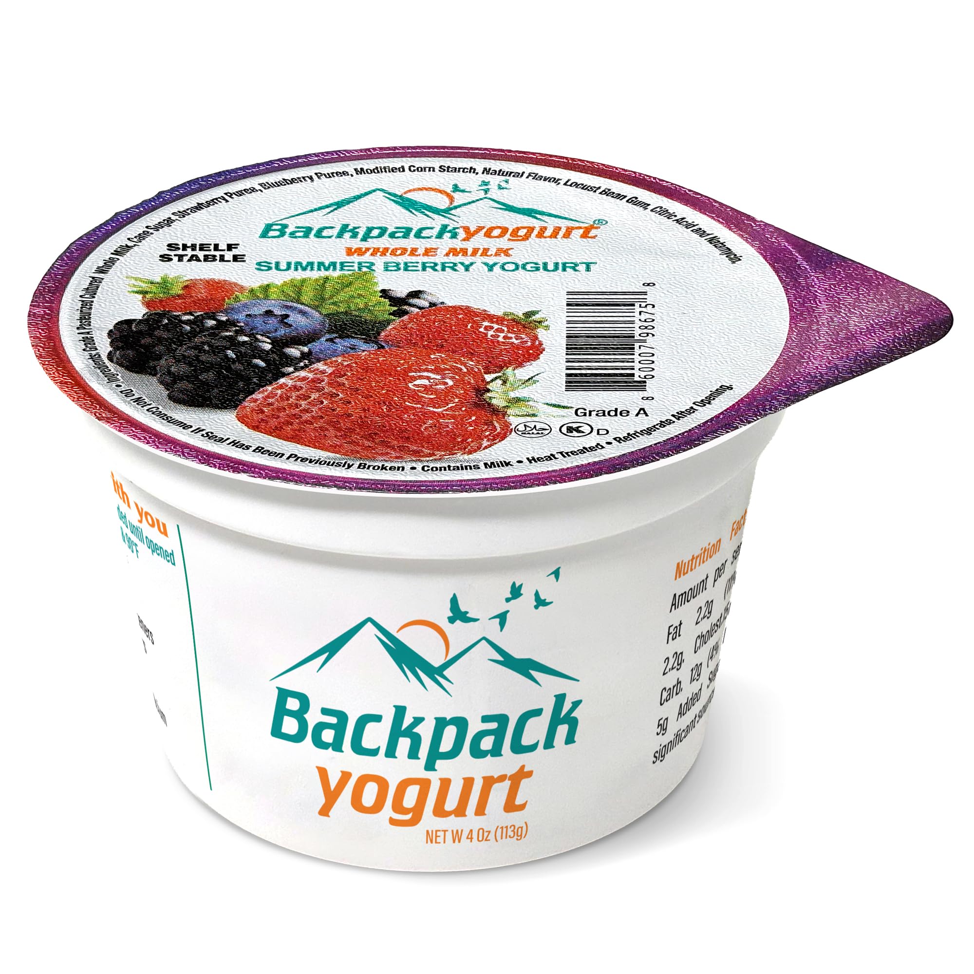 Backpack Yogurt cups inside lunchbox, portable snack for school or travel convenience