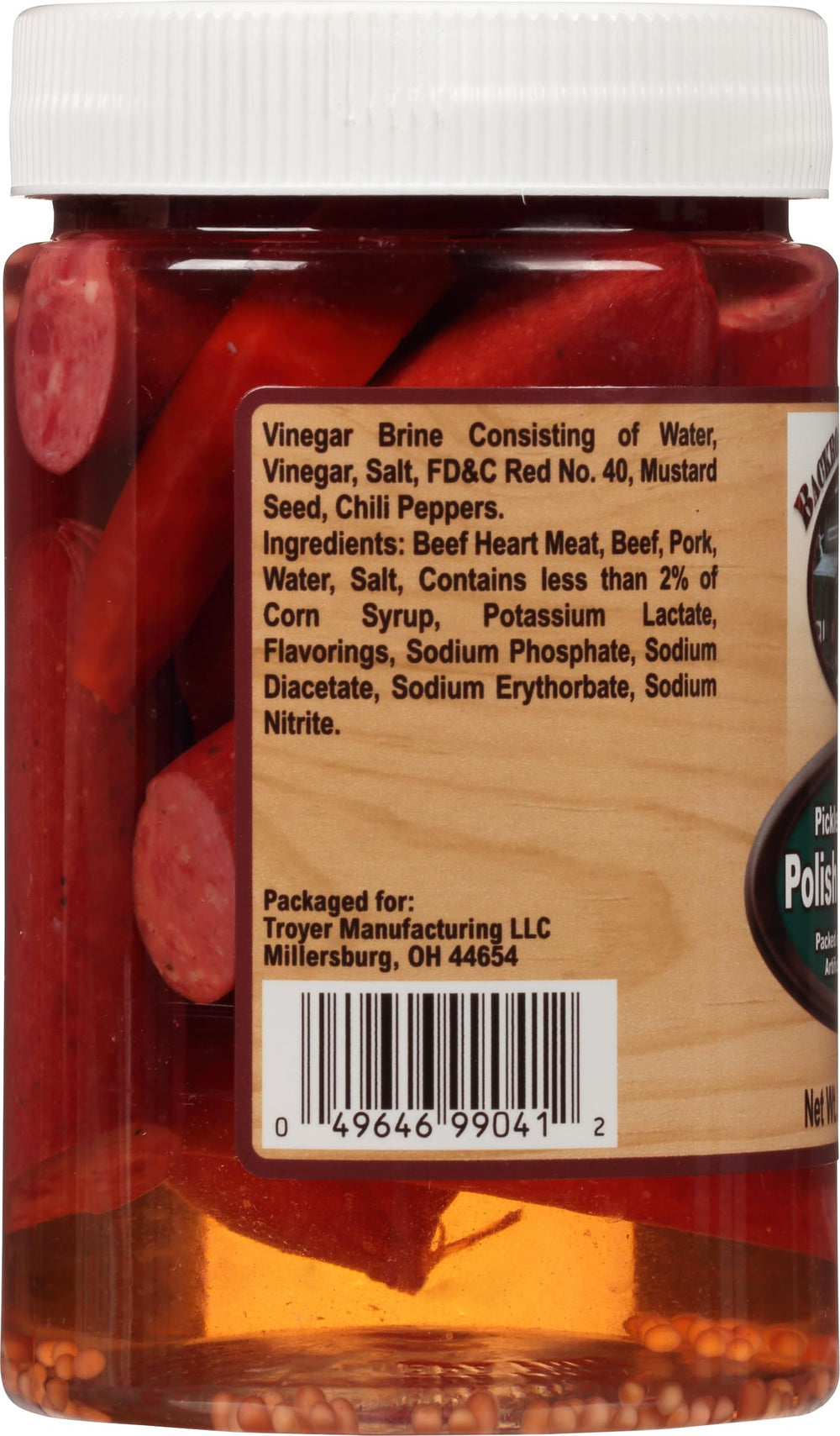 Backroad Country sliced sausage close-up showing firm texture and smoky edges