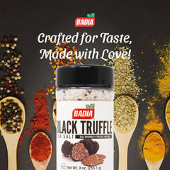 Badia open jar with visible truffle flecks for instant seasoning