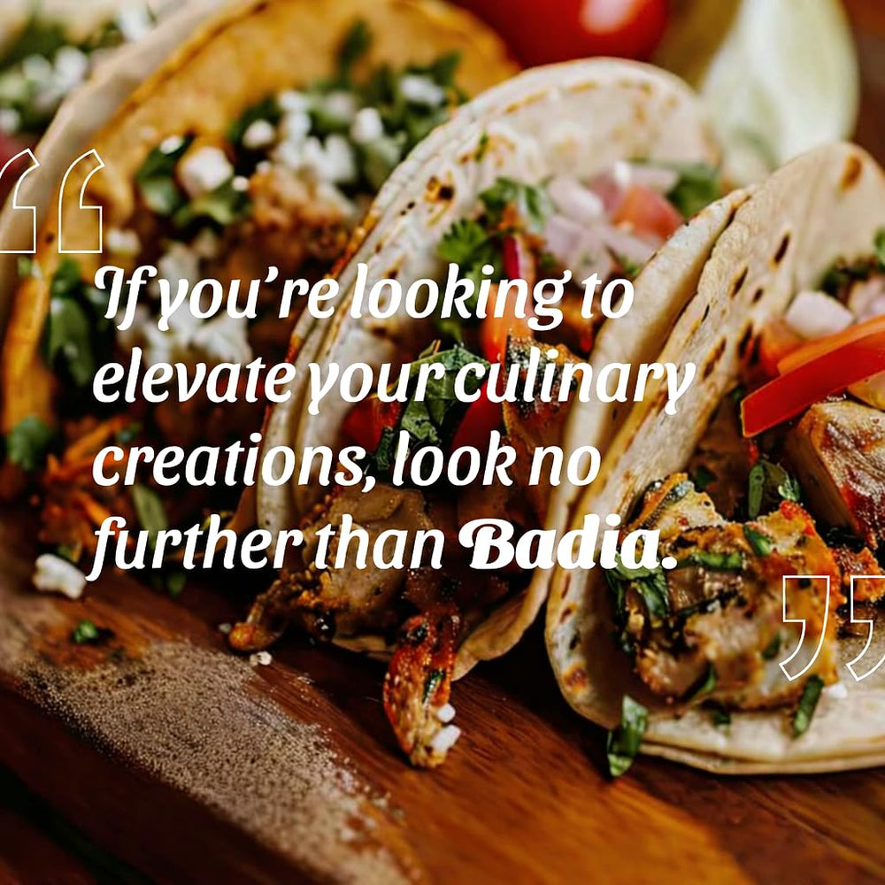 Badia seasoning sprinkled on sizzling fajitas to boost savory grilled taste